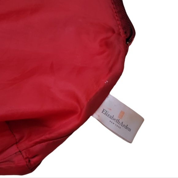 Elizabeth Arden Leopard Red Accent Cosmetic Bag Purse Handbag Travel - Picture 3 of 3